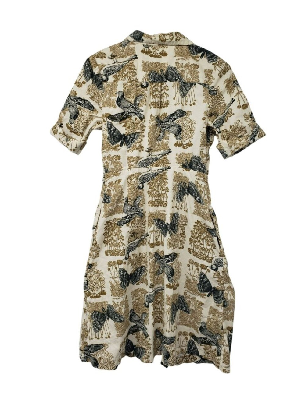 Anthropologie Girls from Savoy Alary Shirt Dress Corduroy Bird Butterfly Twee - Picture 11 of 11